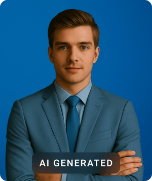 Office business-casual headshot created with Pixazo AI
