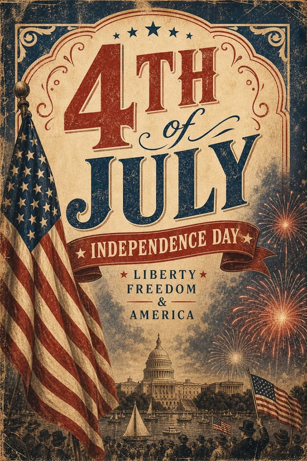 4th of July sale poster created with Pixazo AI