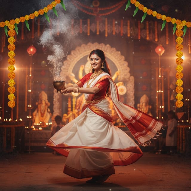 Durga Puja design by Nadia Mueller