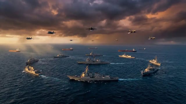 Warships at Strait of Hormuz