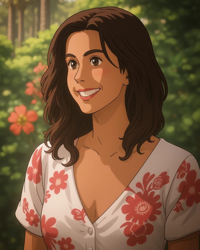 a woman with long hair and a white shirt