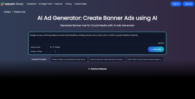 Generate ad design through prompts