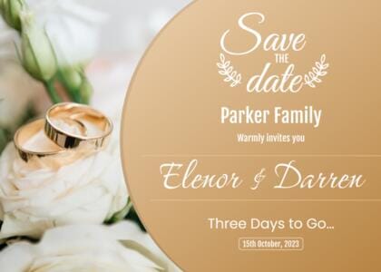 Save The Date design by Felix Walsh