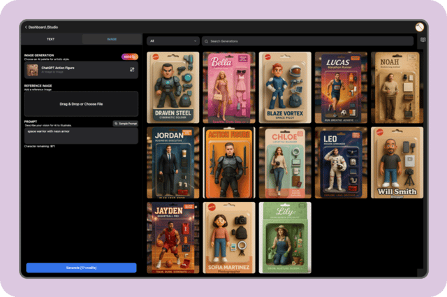 Action example — Action Figure Generator on Pixazo AI