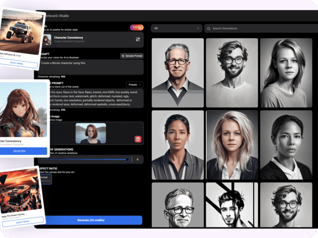 Character example — AI Consistent Character Generator on Pixazo AI
