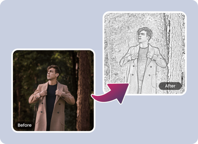 Phototosketch example — Convert Photo To Pencil Sketch With Ai on Pixazo AI