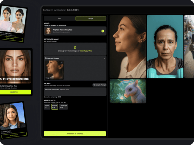 Retouching example — AI Photo Retouching on Pixazo AI