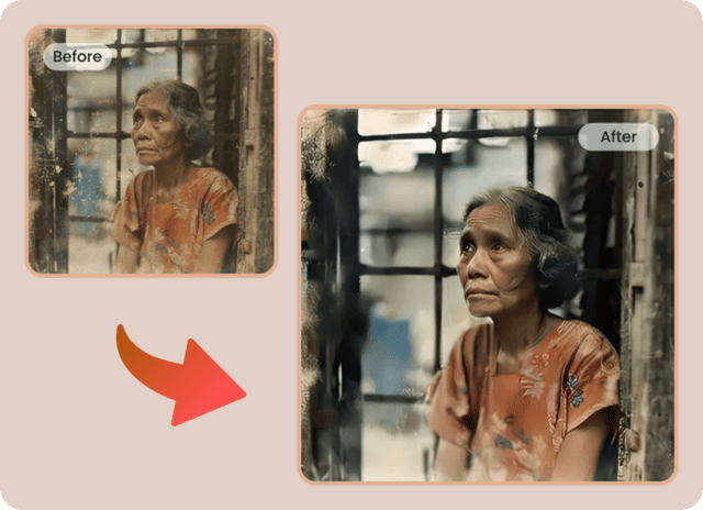 Revive example — AI Photo Restoration on Pixazo AI