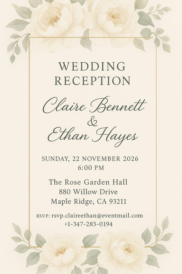Invitation design by Sage Laurent