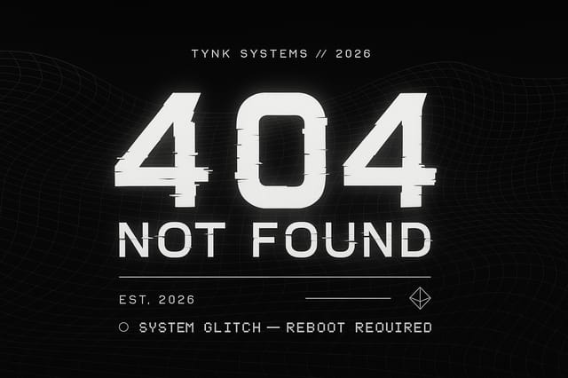 404 Error Page design by Esme Tanaka