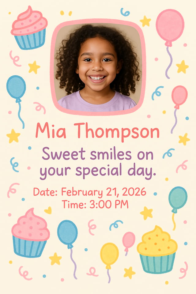 Birthday design by Maya Okafor
