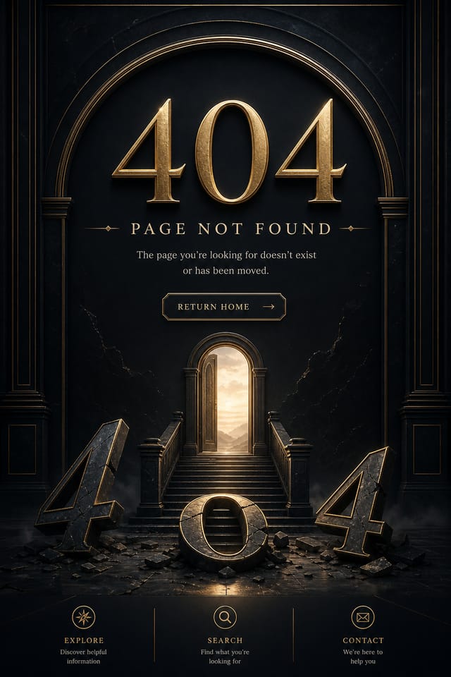 404 Error Page Design — elegant style 404 error page