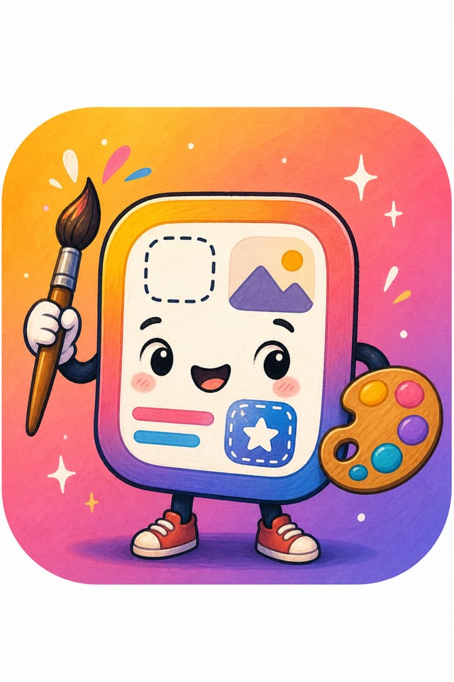 App Icon — illustration style mobile app icon