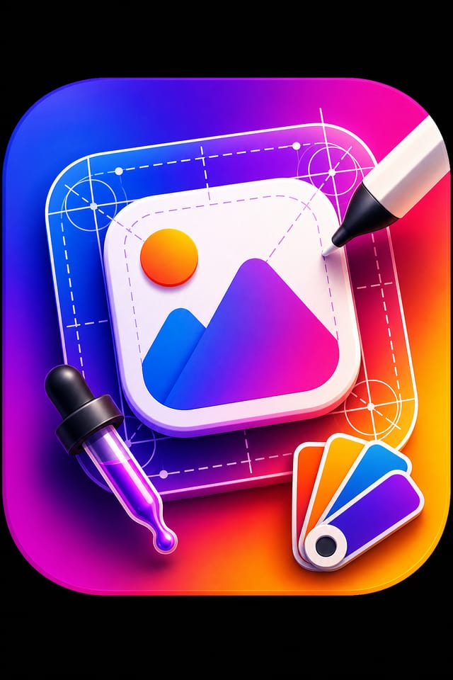 App Icon — vibrant style mobile app icon