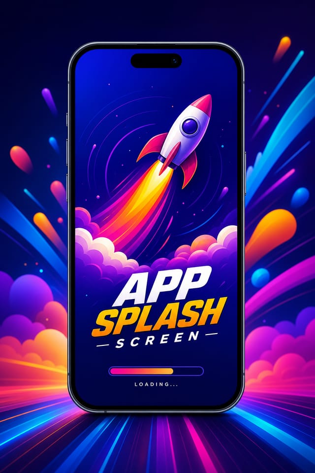 App Splash Screen — vibrant style app splash screen