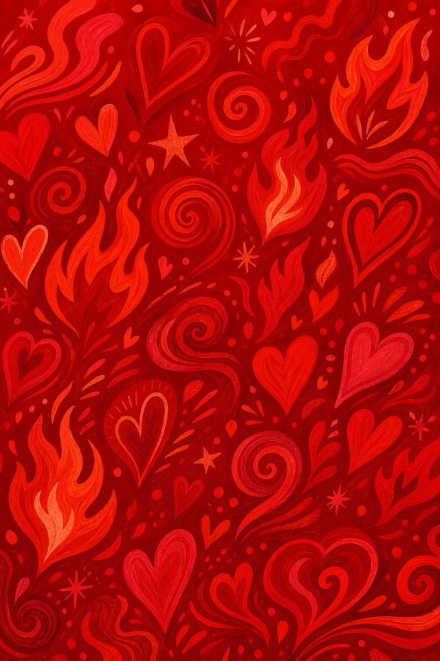 Red Background — illustration style background image, featuring warm red palette, energy and passion imagery