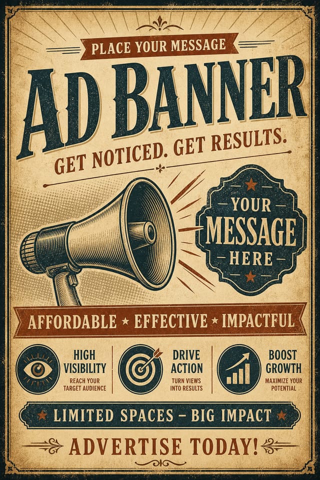Ad Banner — vintage style web banner