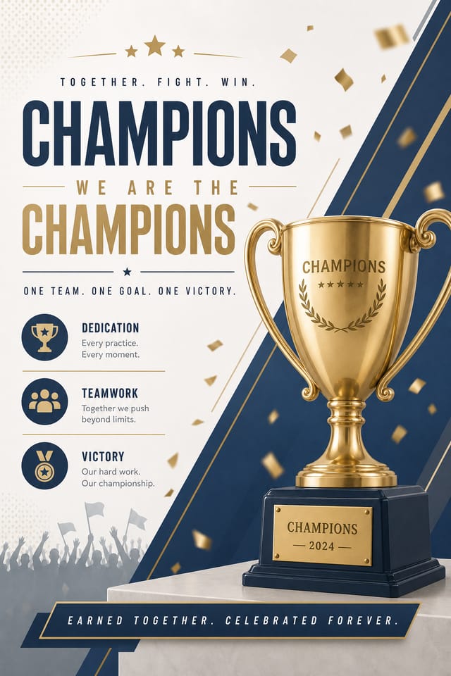 Championship Banner — modern style web banner
