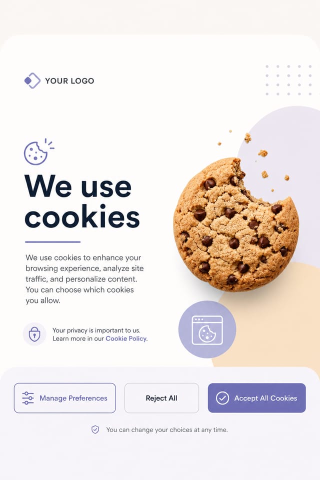 Cookie Banner — modern style web banner