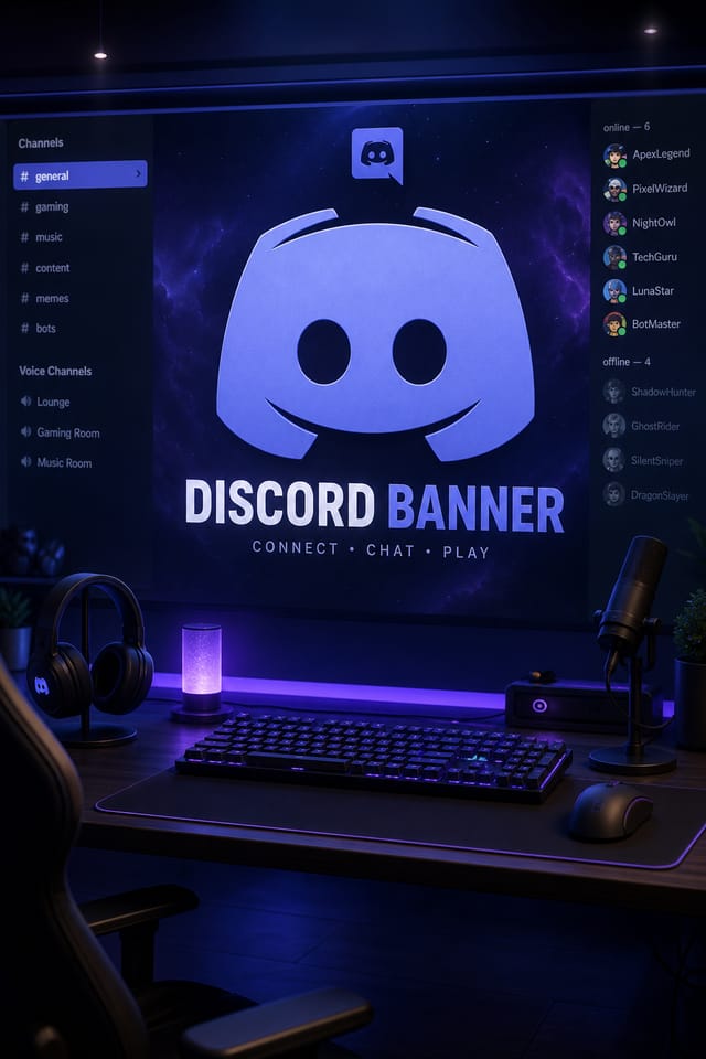 Discord Banner — photo-realistic style web banner