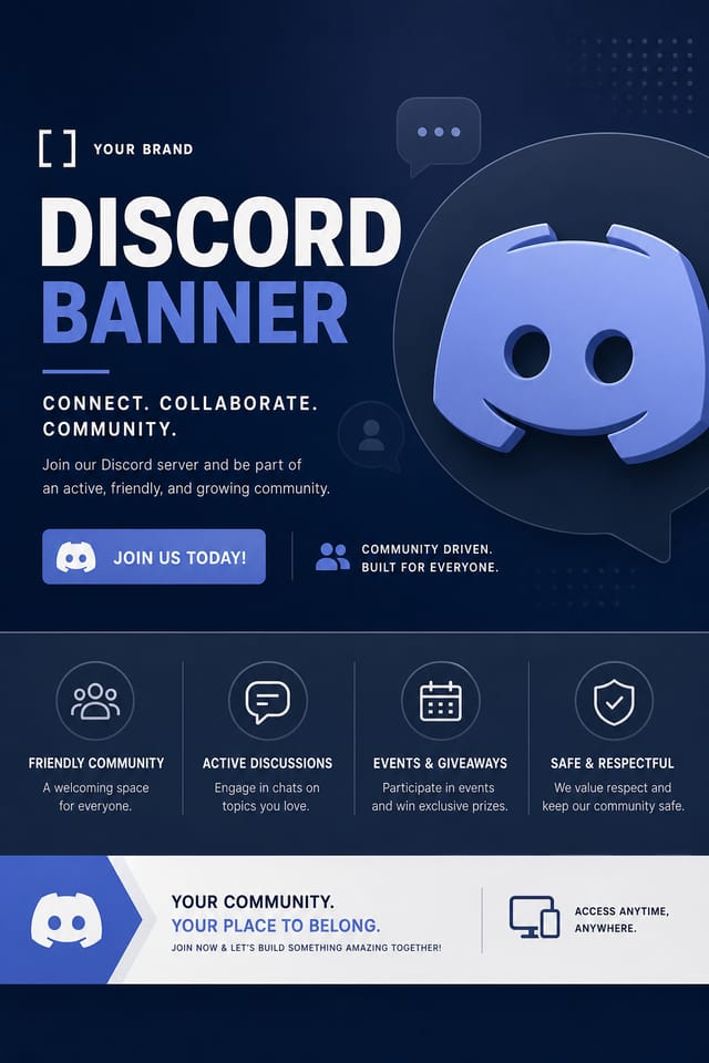 Discord Banner — corporate style web banner