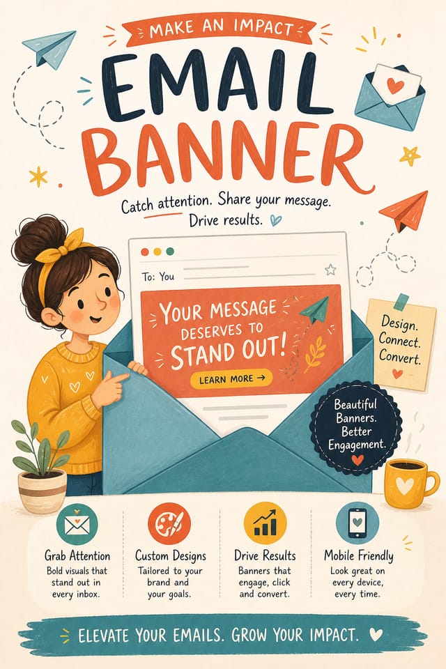 Email Banner — illustration style web banner