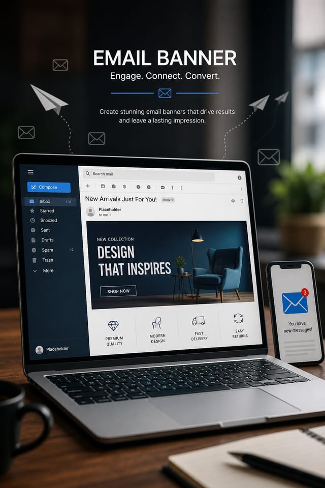Email Banner — photo-realistic style web banner