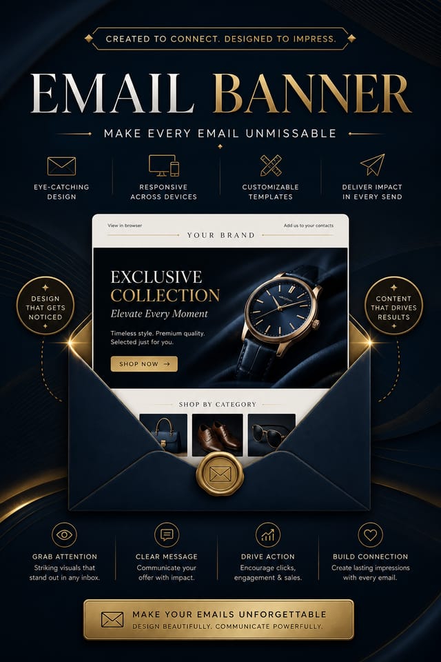 Email Banner — elegant style web banner