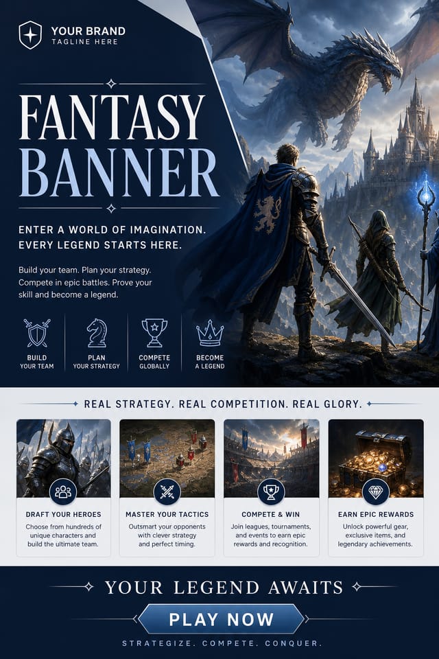 Fantasy Banner — corporate style web banner