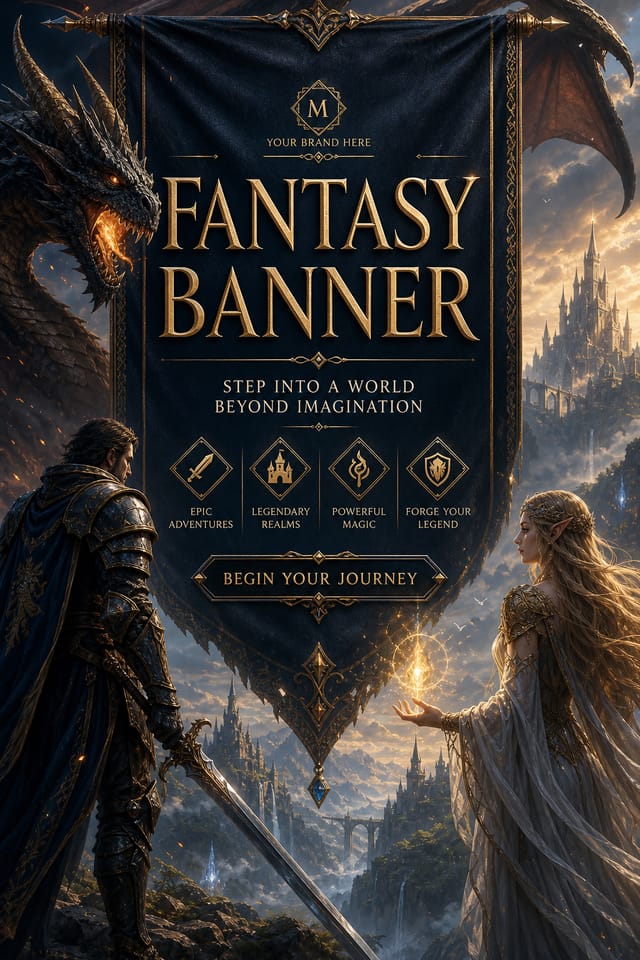 Fantasy Banner — elegant style web banner