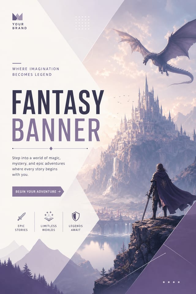 Fantasy Banner — modern style web banner