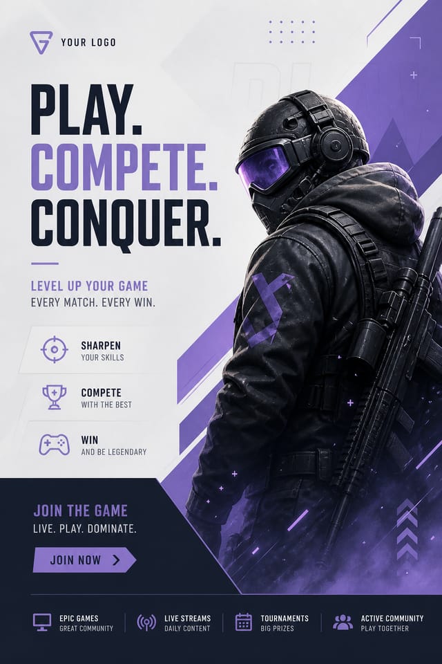 Gaming Banner — modern style web banner