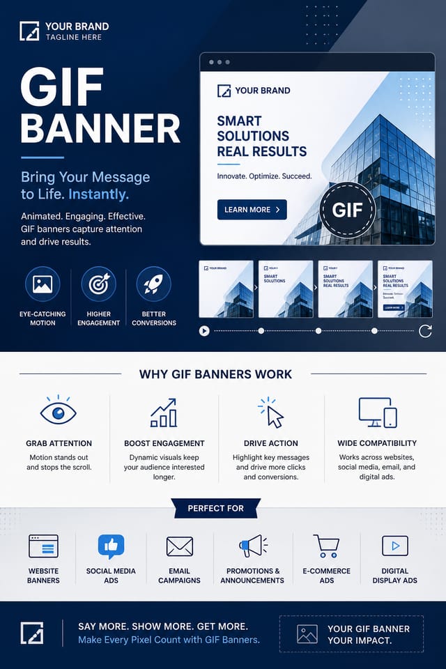 GIF Banner — corporate style web banner