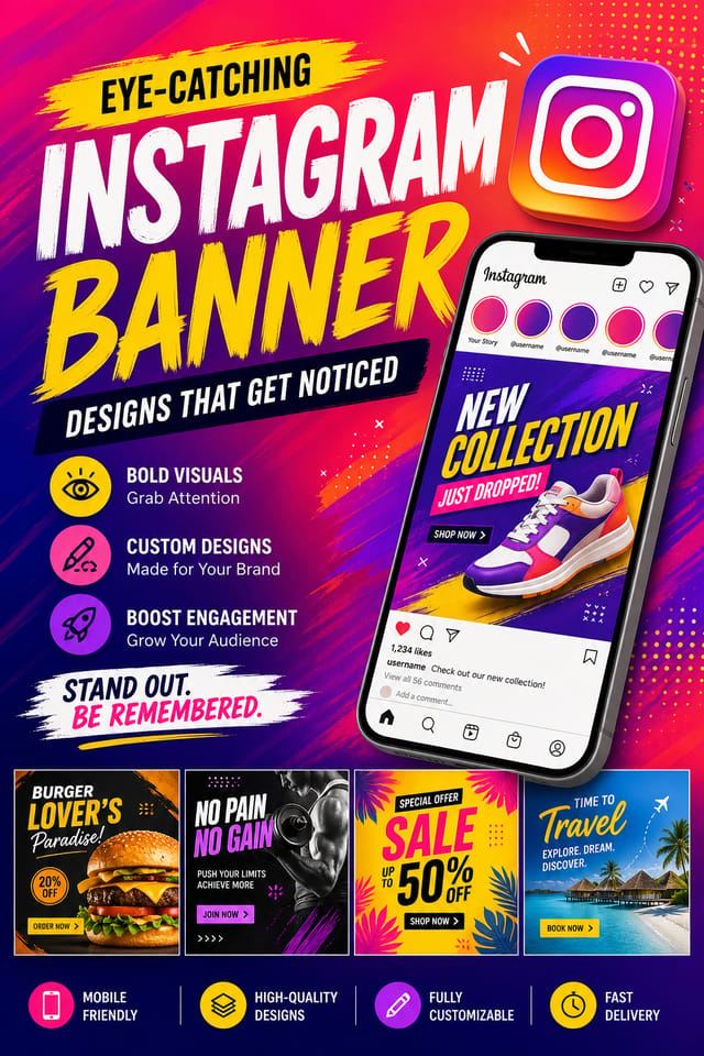 Instagram Banner — vibrant style web banner