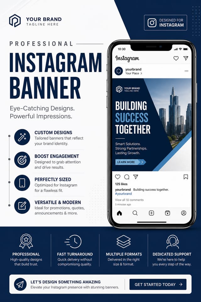 Instagram Banner — corporate style web banner