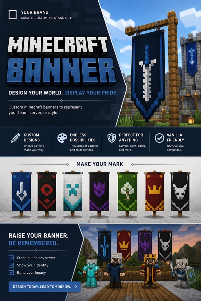 Minecraft Banner — corporate style web banner
