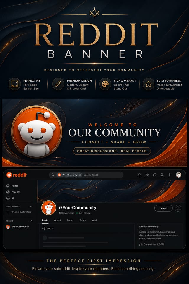 Reddit Banner — elegant style web banner