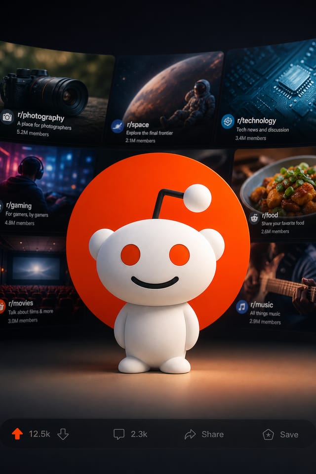 Reddit Banner — photo-realistic style web banner