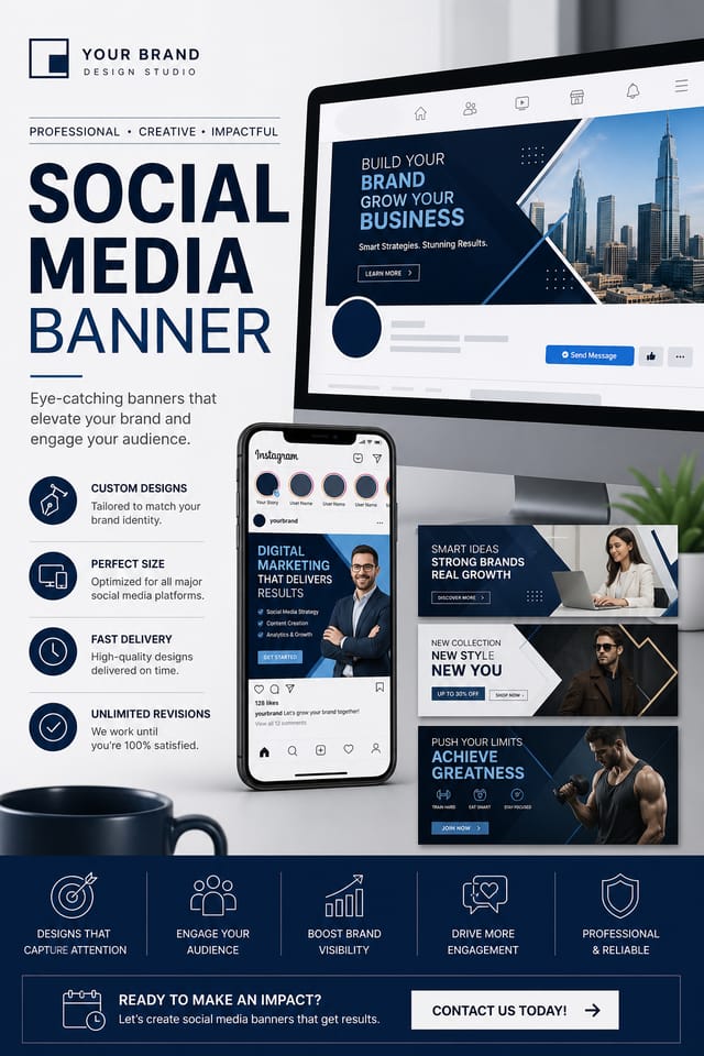 Social Media Banner — corporate style web banner