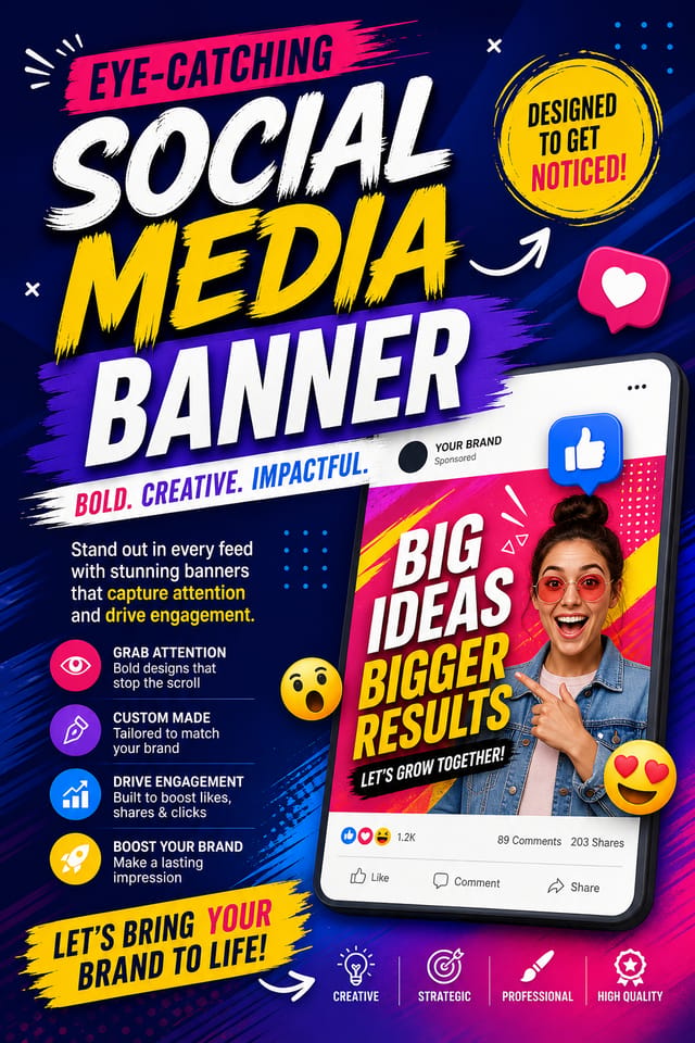 Social Media Banner — vibrant style web banner