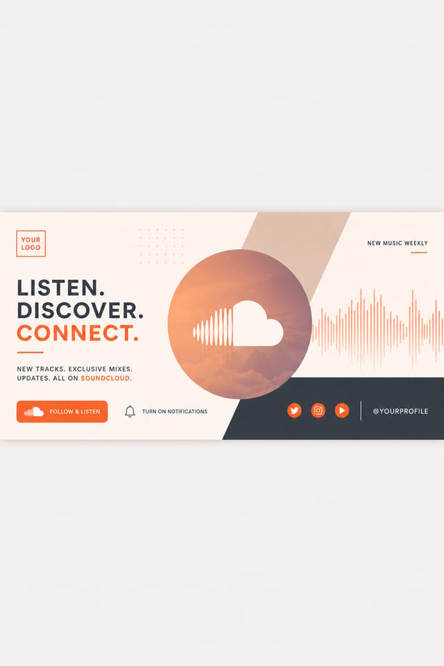 SoundCloud Bannière — modern style web banner