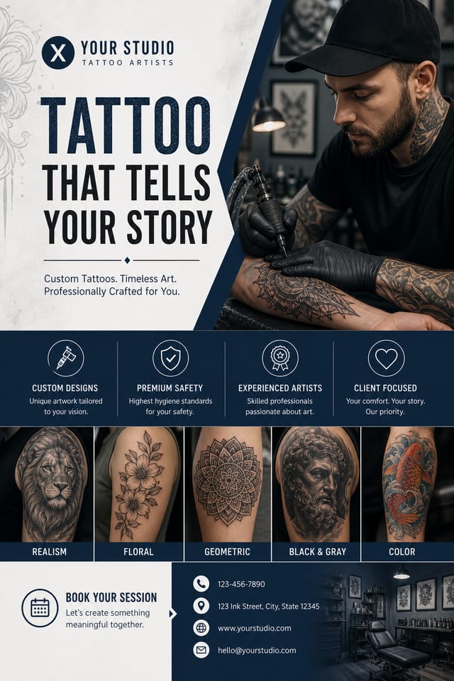 Tattoo Banner — corporate style web banner