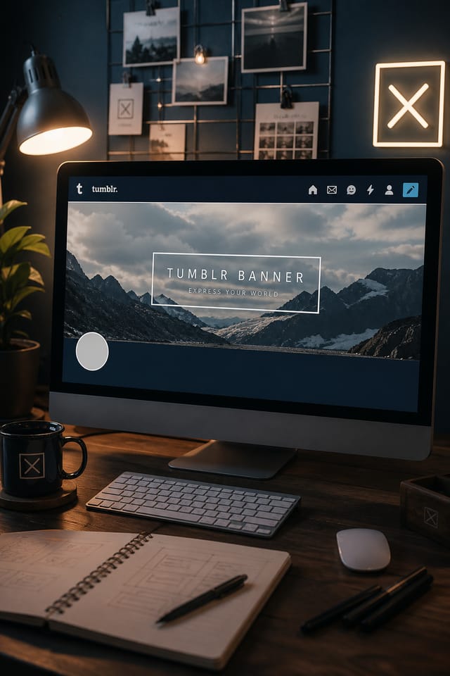 Tumblr Banner — photo-realistic style web banner