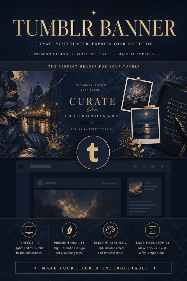 Tumblr Banner — elegant style web banner