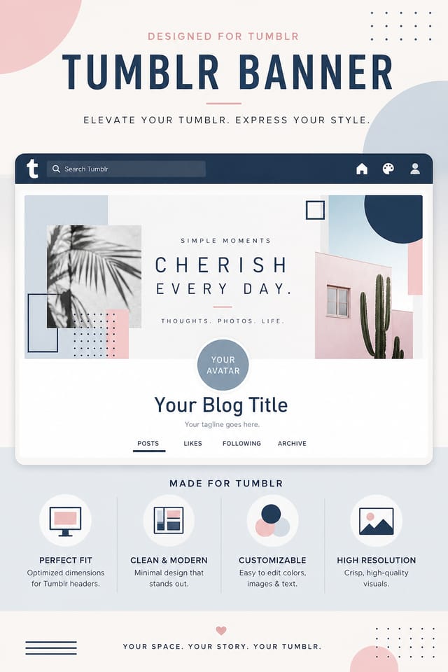 Tumblr Banner — modern style web banner