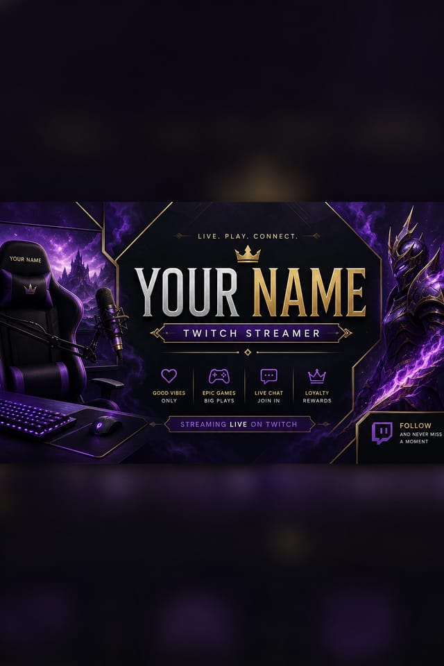 Twitch Banner — elegant style web banner