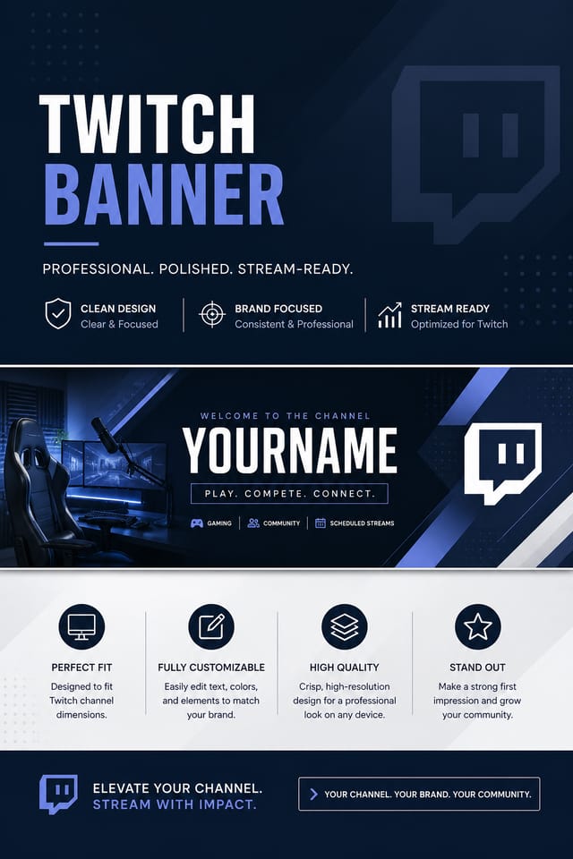 Twitch Banner — corporate style web banner
