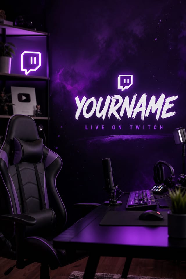 Twitch Banner — photo-realistic style web banner