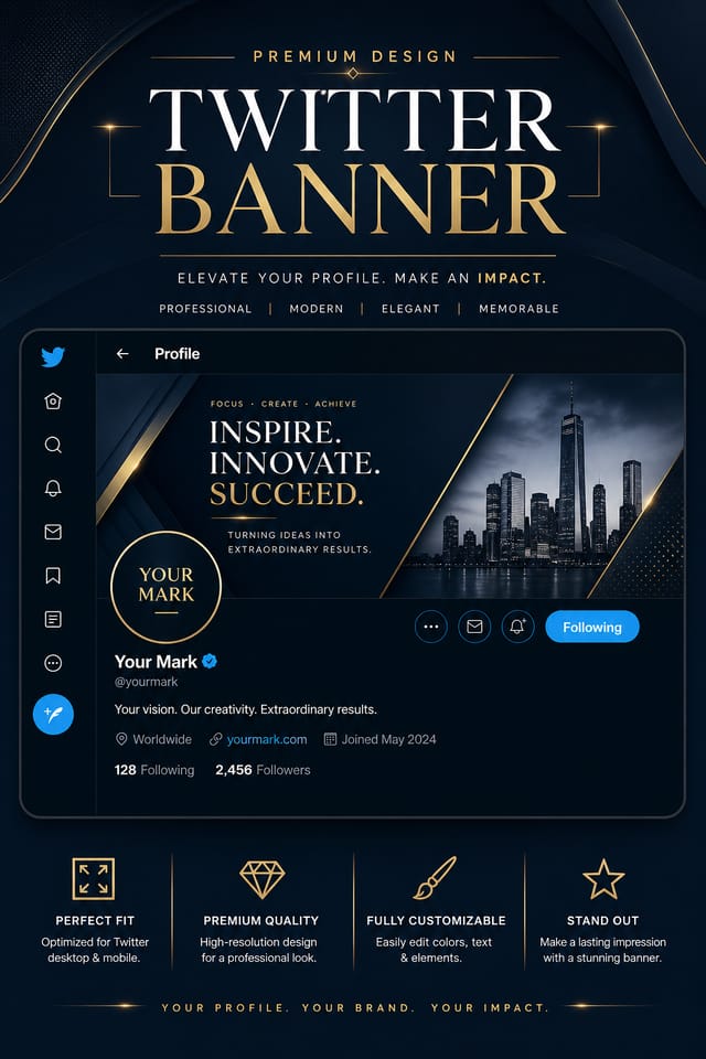 Twitter Banner — elegant style web banner