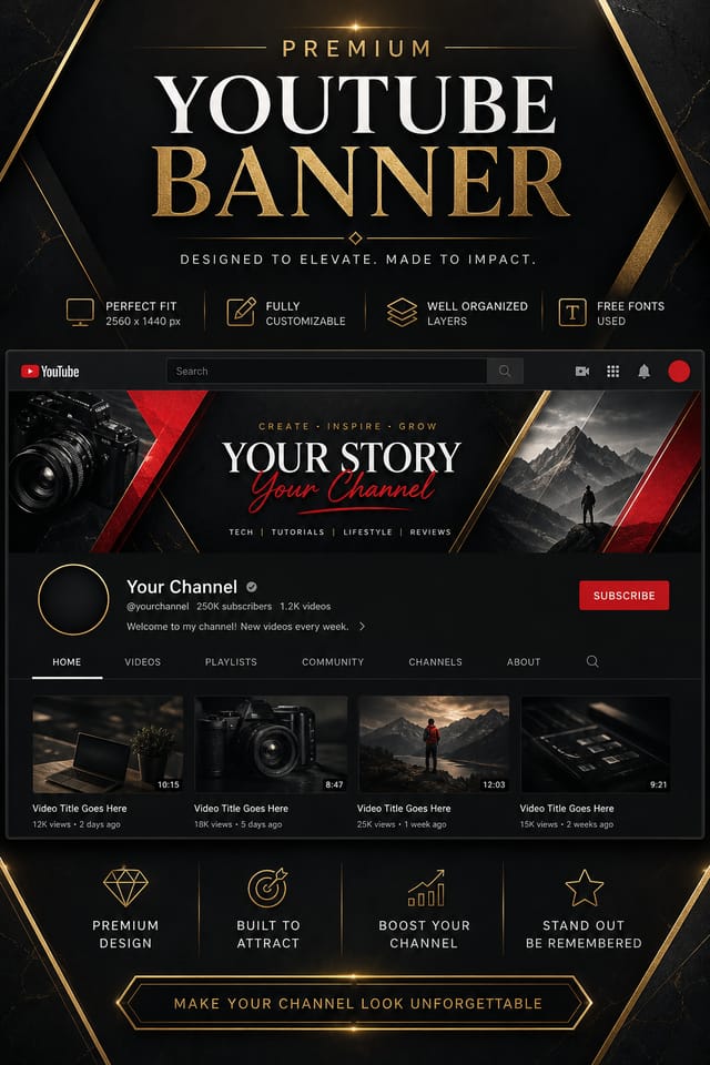YouTube Banner — elegant style web banner